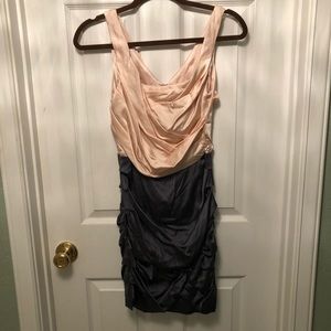 Express Design Studio pink and grey mini dress